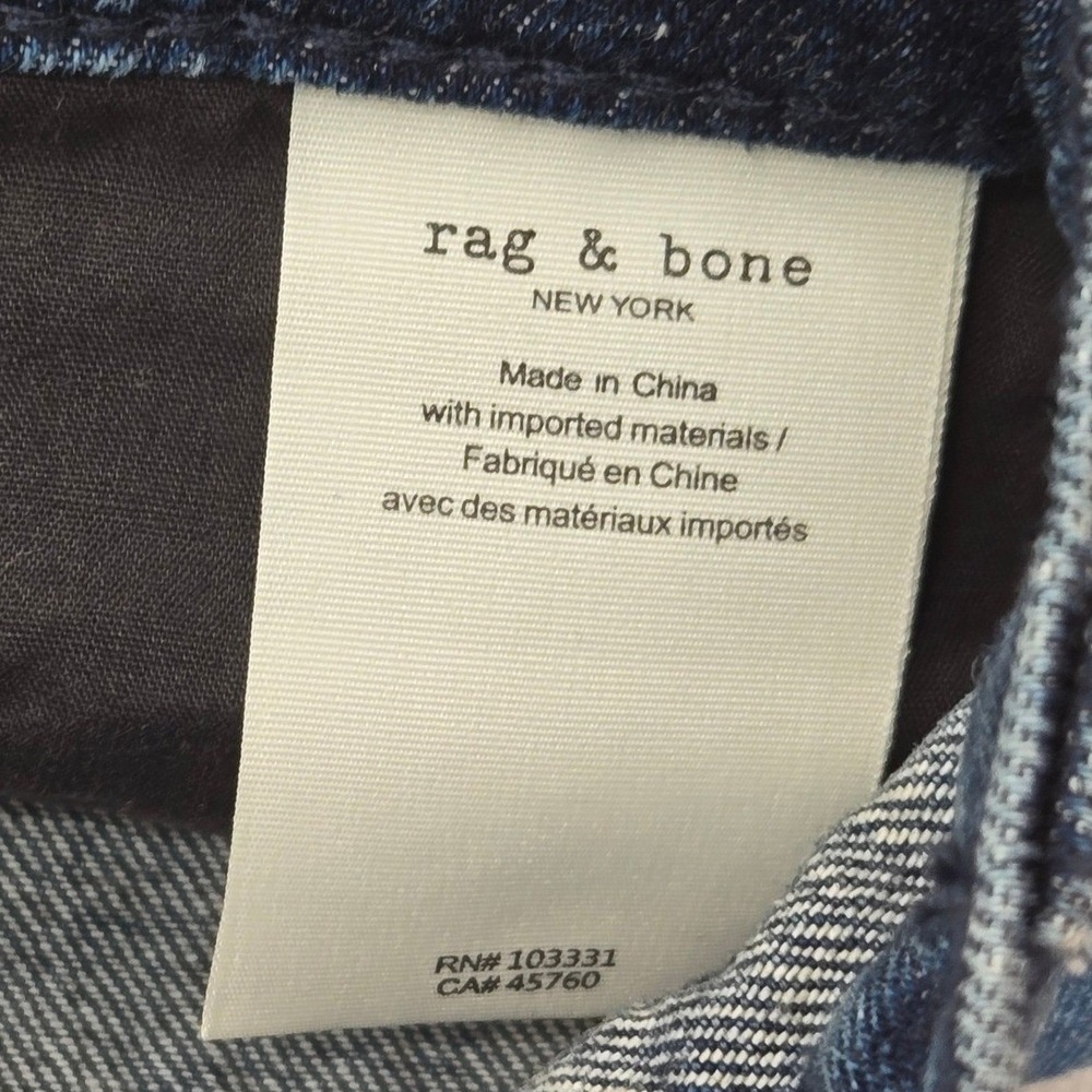 rag & bone Blue Denim Maxi Skirt with Front Slit - Picture 7 of 13